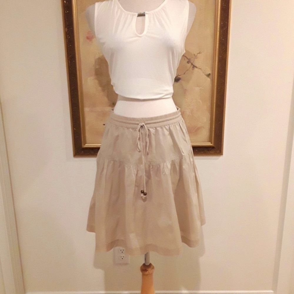 GAP Beige Cotton Skirt with Pockets